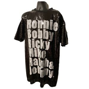 Black Sequin Graphic T-Shirt